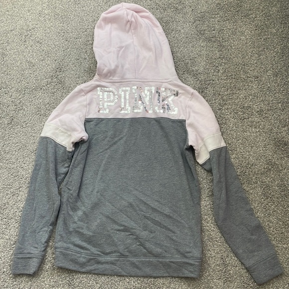 PINK Victoria's Secret Tops - Victoria’s Secret PINK hoodie size small bling